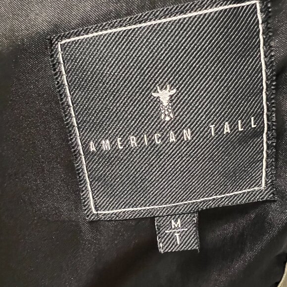 American Tall Men's Bomber Jacket Olive Green Full Zip Stretch M Tall - Picture 5 of 7